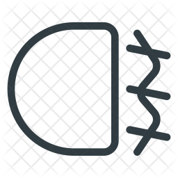 256x256 Mist Icon Of Line Style