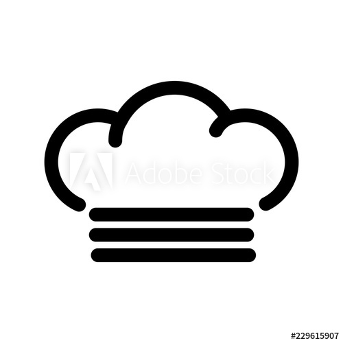 500x500 Mist Line Vector Icon
