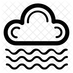 256x256 Cloud And Mist Icon Of Line Style