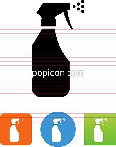 400x507 Vector Spray Bottle With Mist Icon