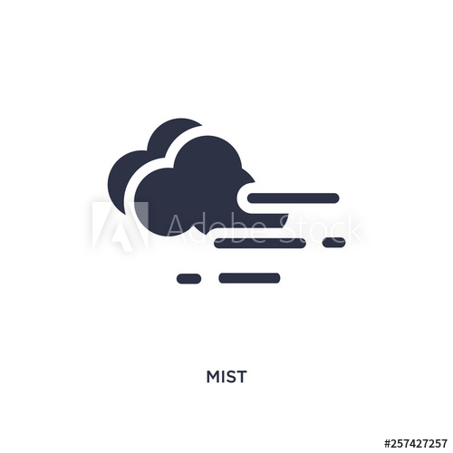 500x500 Mist Icon On White Background Simple Element Illustration