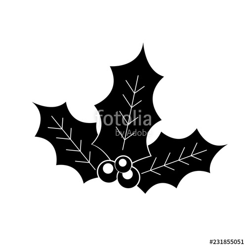 500x500 Christmas Mistletoe Icon, Logo On White Background Stock Image