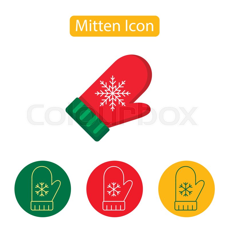 Mitten With Snowflake Icon New Year Stock Vector Colourbox 800x800 Mitten With Snowflake Icon New Year Stock Vector Colourbox