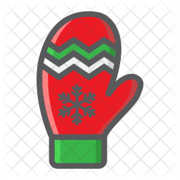 Mitten Icon Of Colored Outline Style 256x256 Mitten Icon Of Colored Outline Style