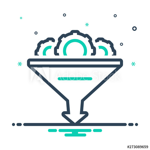 500x500 Black Mix Icon For Funnel Gear