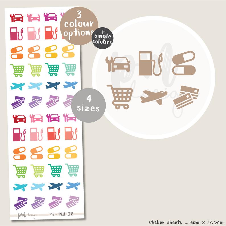 794x794 Budget Group Mix Icon Stickers Planner Stickers Etsy