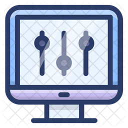 256x256 Audio Mixer Icon Of Colored Outline Style