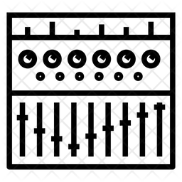 256x256 Audio Mixer Icon Of Line Style