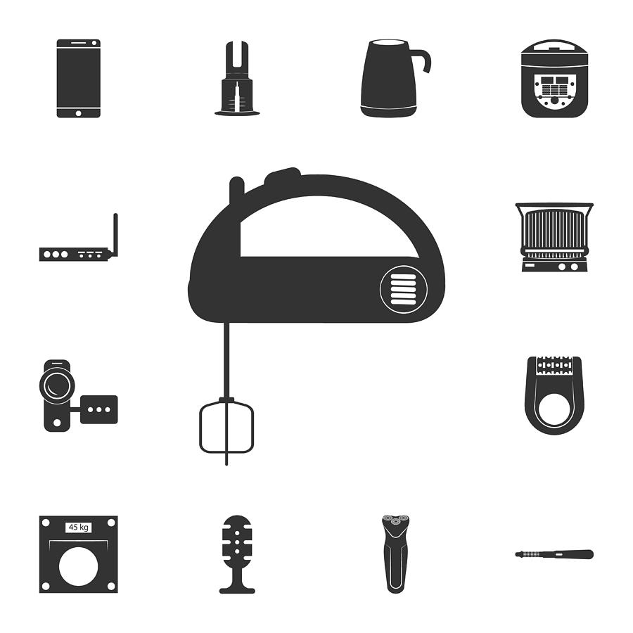 900x900 Kitchen Mixer Icon Detailed Set Of Household Items Icons Premium