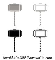 180x195 Hammer Of Thor Flat Icon Posters And Art Prints Barewalls
