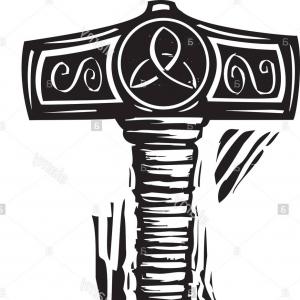 300x300 Thor Hammer Icon Hammer Symbol Vector Catchsplace