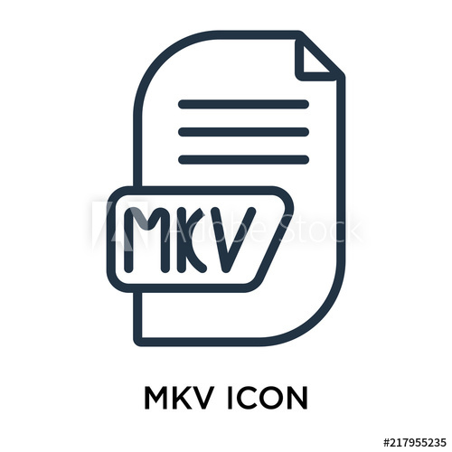500x500 Mkv Icons Isolated On White Background Modern And Editable Mkv