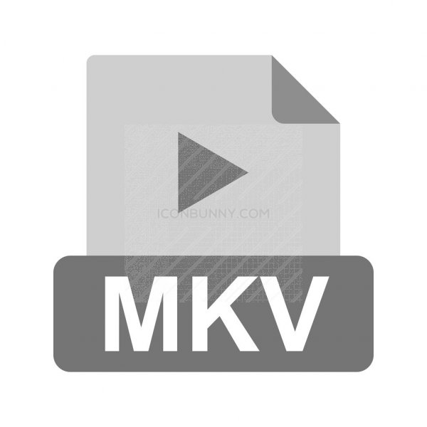 600x600 Mkv Greyscale Icon
