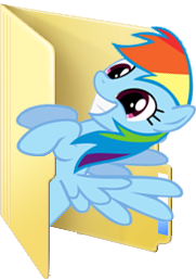 181x257 Custom Rainbow Dash Folder Icon