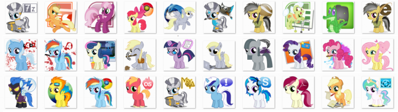 800x225 My Little Pony Desktop Icons Images