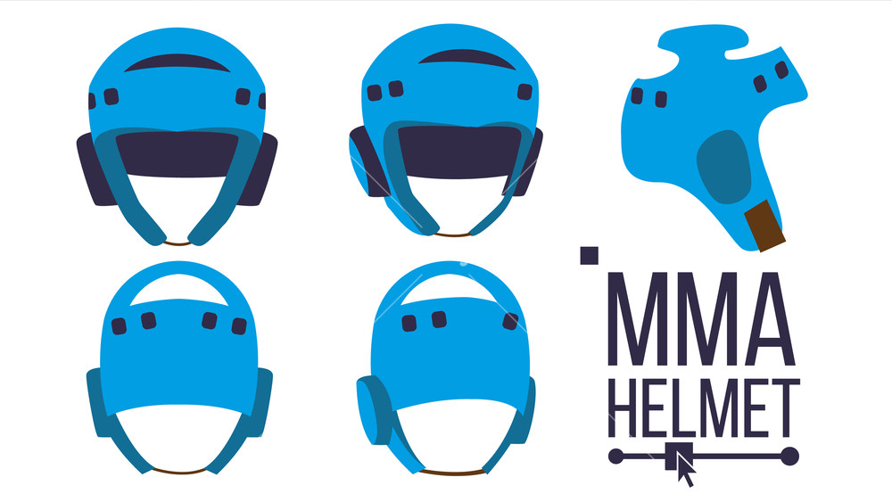 1000x563 Mma Helmet Vector Sport Game Equipment Icon Different View