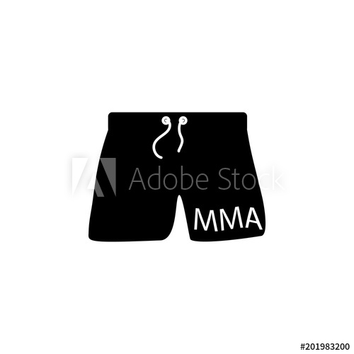 500x500 Sports Shorts Mma Icon Element Of Fighting Ana Mma Illustration