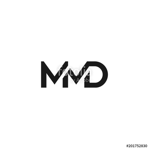 500x500 Letter Mmd Logo Icon Design Template Elements Stock Image