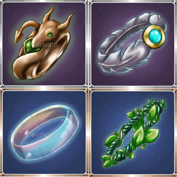 590x590 Fantasy Hand Painted Ring Icon Pack
