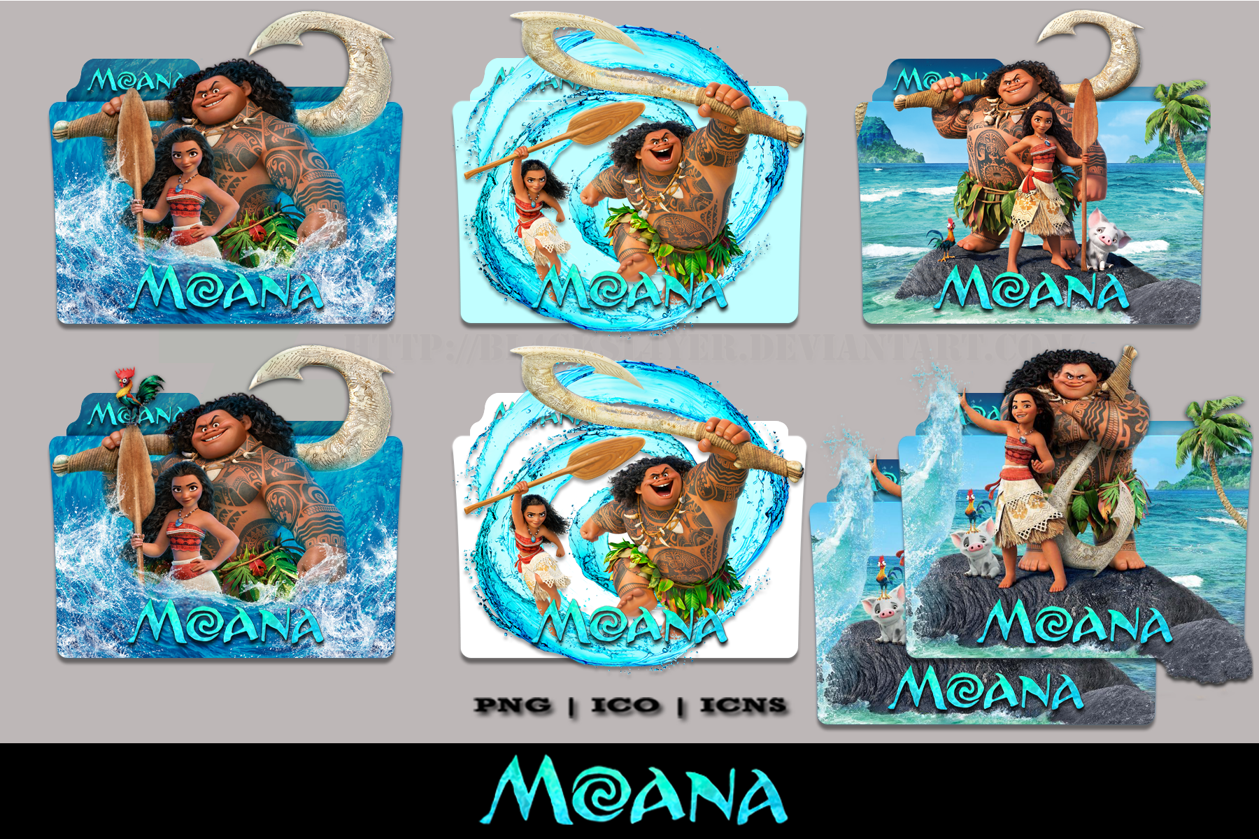 1800x1200 Moana Folder Icon Pack