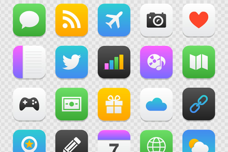 750x500 Freebie Mobile App Icon Set For Illustrator Photoshop