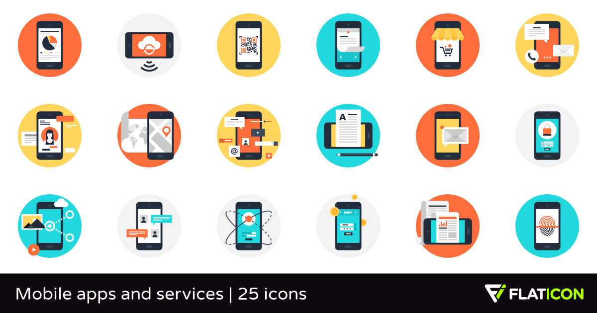 1200x630 Mobile Apps And Services Premium Icons