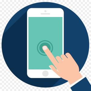 300x300 Touchscreen Smart Phone Mobile App Icon Vector Hoodamathrun