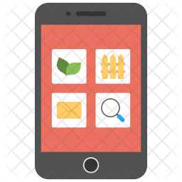 256x256 Mobile Apps Menu Icon Of Flat Style