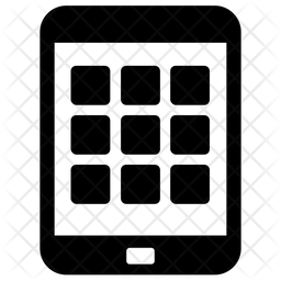 256x256 Mobile Apps Menu Icon Of Glyph Style