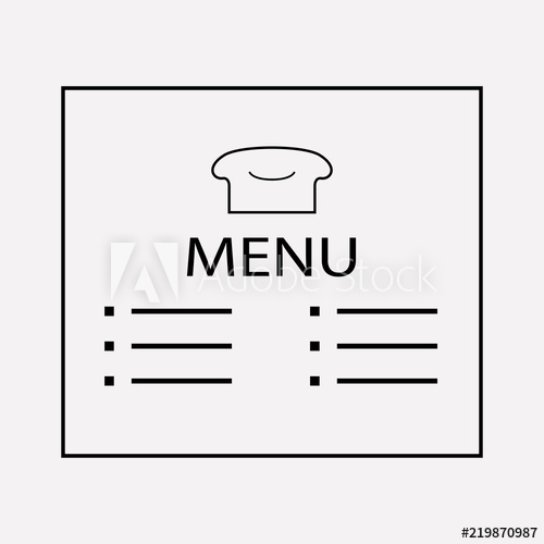 500x500 Bakery Menu Icon Line Element Vector Illustration Of Bakery Menu