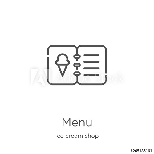 500x500 Menu Icon Vector From Ice Cream Shop Collection Thin Line Menu
