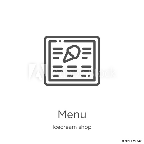 500x500 Menu Icon Vector From Icecream Shop Collection Thin Line Menu