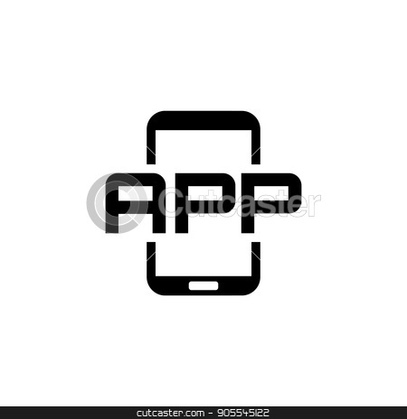 450x464 Mobile Application Icon Flat Design Stock Vector