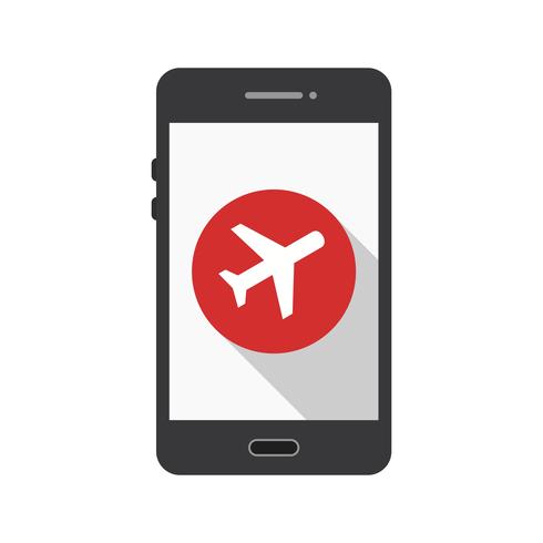 490x490 Airplane Mobile Application Vector Icon
