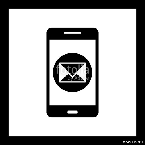 500x500 Vector Message Mobile Application Icon Stock Image And Royalty