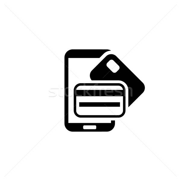 600x600 Mobile Banking Icon Flat Design Vector Illustration Vadym