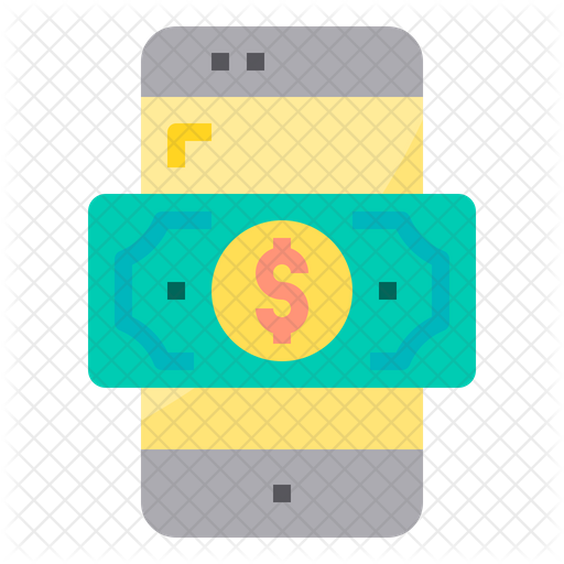 512x512 Mobile Banking Icon Of Flat Style
