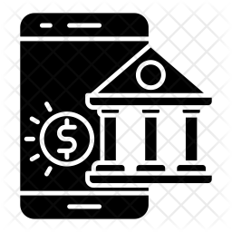 256x256 Mobile Banking Icon Of Glyph Style