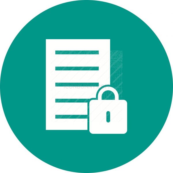 600x600 Secure Data Flat Round Icon