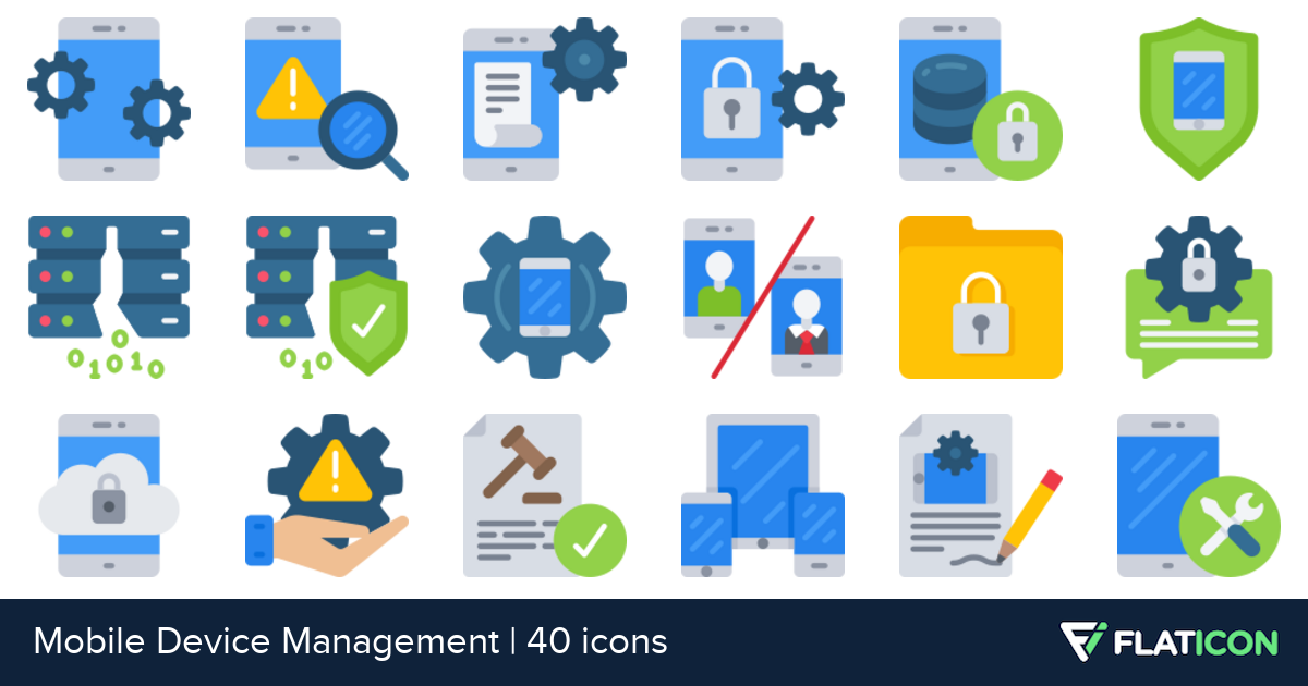 1200x630 Mobile Device Management Premium Icons