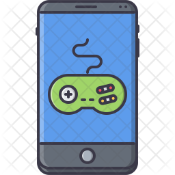 256x256 Mobile Game Icon Of Colored Outline Style