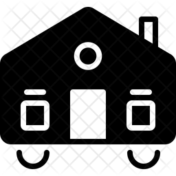 256x256 Mobil Home Icon Of Glyph Style