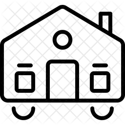 256x256 Mobile Home Icon Of Line Style