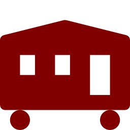 256x256 Free Maroon Mobile Home Icon
