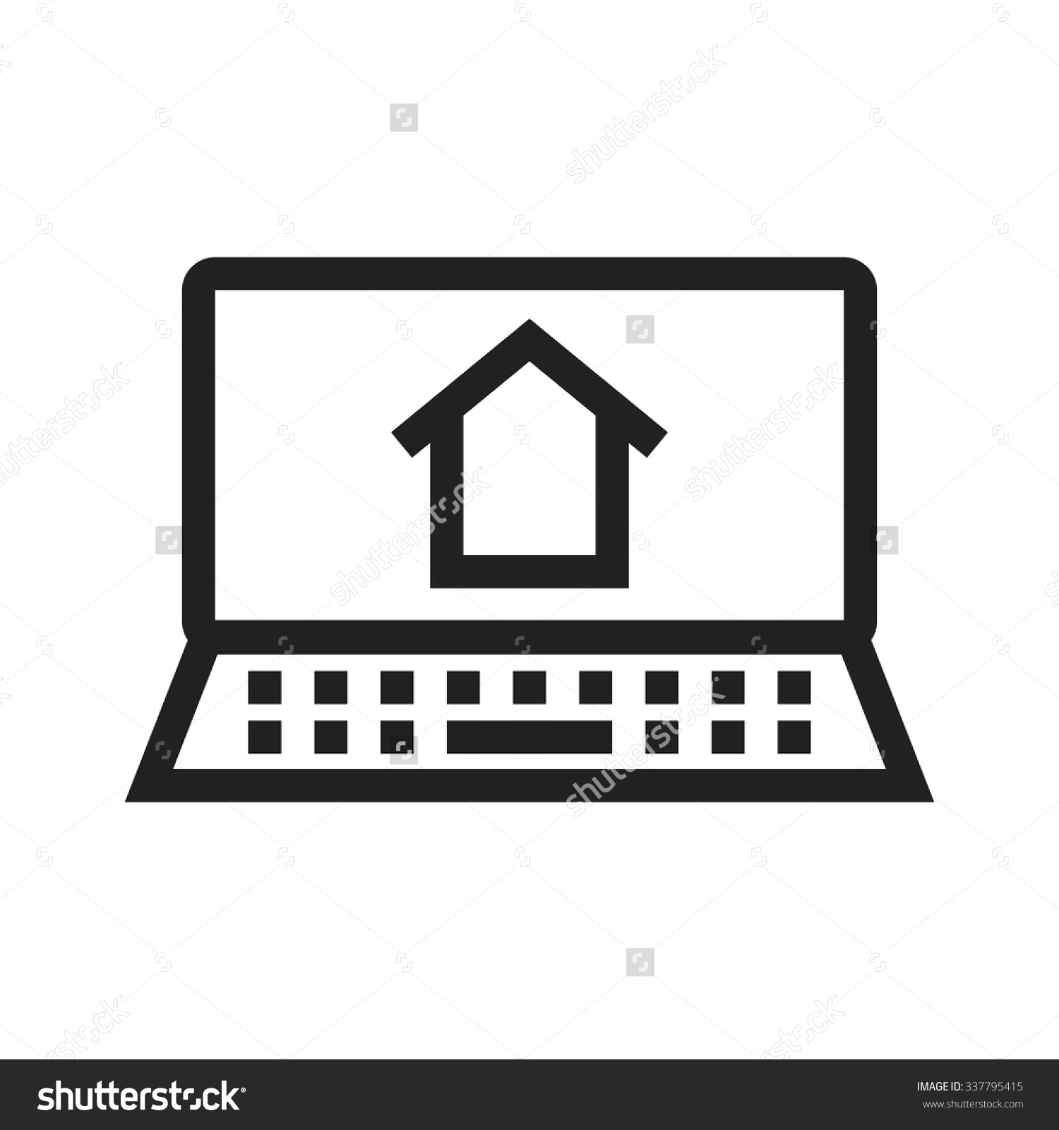 1500x1600 Stock Vector Online House Home Icon Vector Image Can Also Be Used