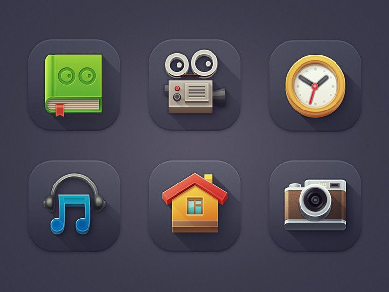 800x600 Icons For Children's Tablet Multibook Object Royalty Free