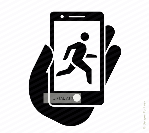 620x553 Jogging Tracker App In Smartphone Vector Icon