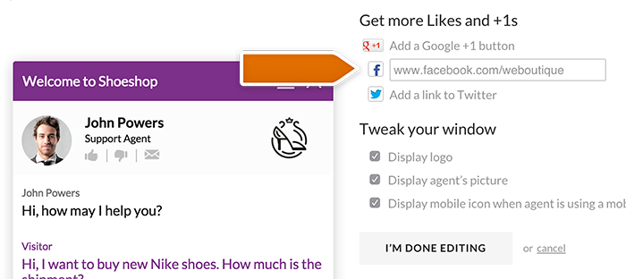 700x312 Facebook 'like' Button In Chat Window Livechat Help Center