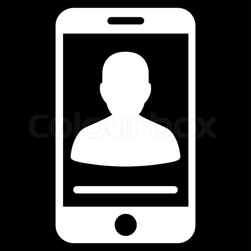 800x800 Mobile Contact Vector Icon Style Is Stock Vector Colourbox