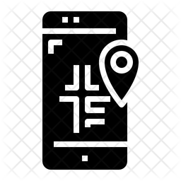 256x256 Mobile Navigation Icon Of Glyph Style